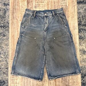 MNML Washed Dirty Carpenter Denim Shorts